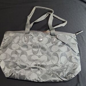 Gray Coach Women's Tote Bag, Vintage